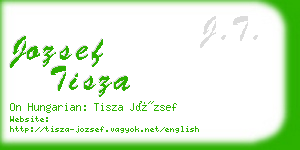 jozsef tisza business card
